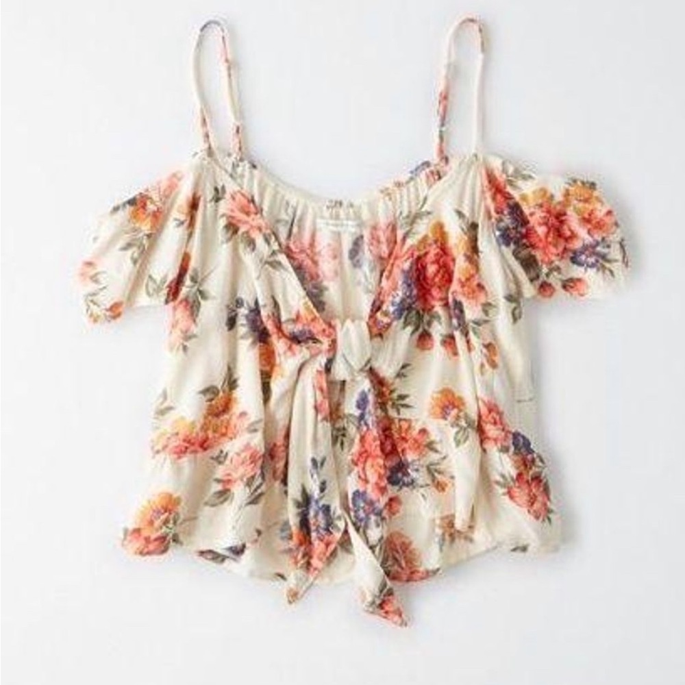 American eagle cold shoulder top